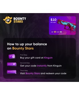 Bountystars.com $10 Wallet Card Code Key GLOBAL